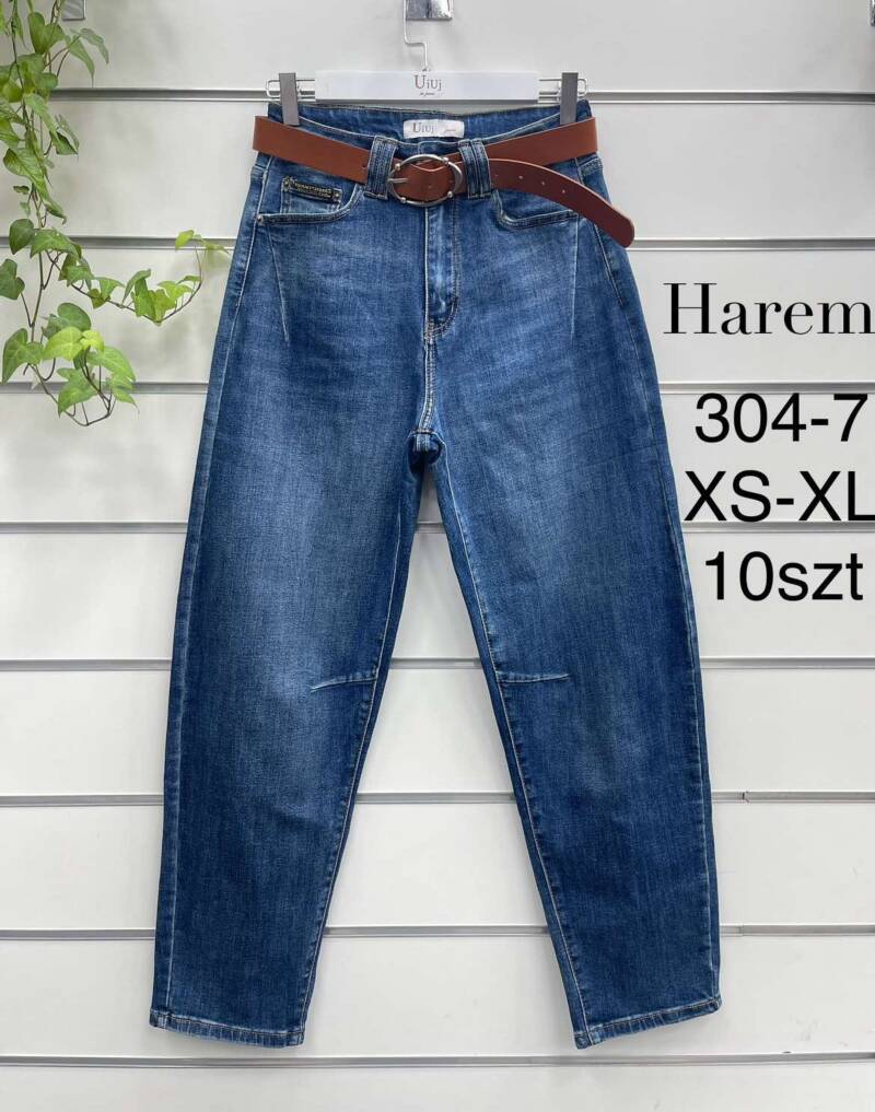 Spodnie damskie jeansy Roz XS-XL, 1 Kolor Paczka 10 szt